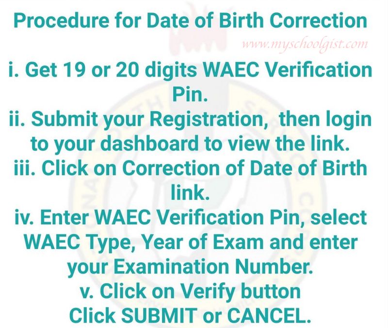 NYSC Procedure for Date of Birth Correction