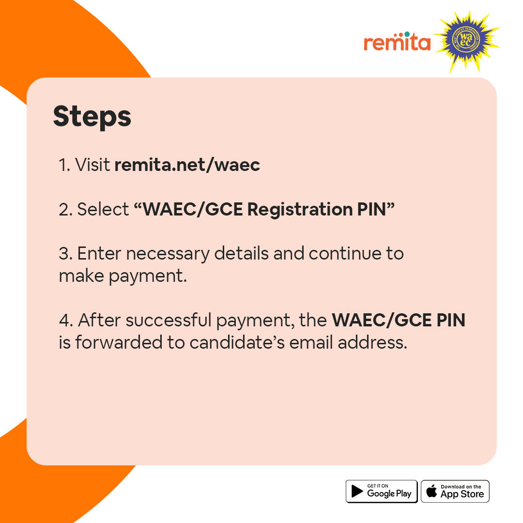 WAEC GCE ePINs on Remita