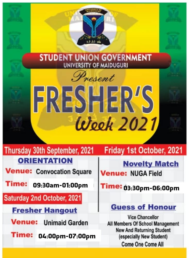 University of Maiduguri (UNIMAID) SUG Week Programme of Events 2021