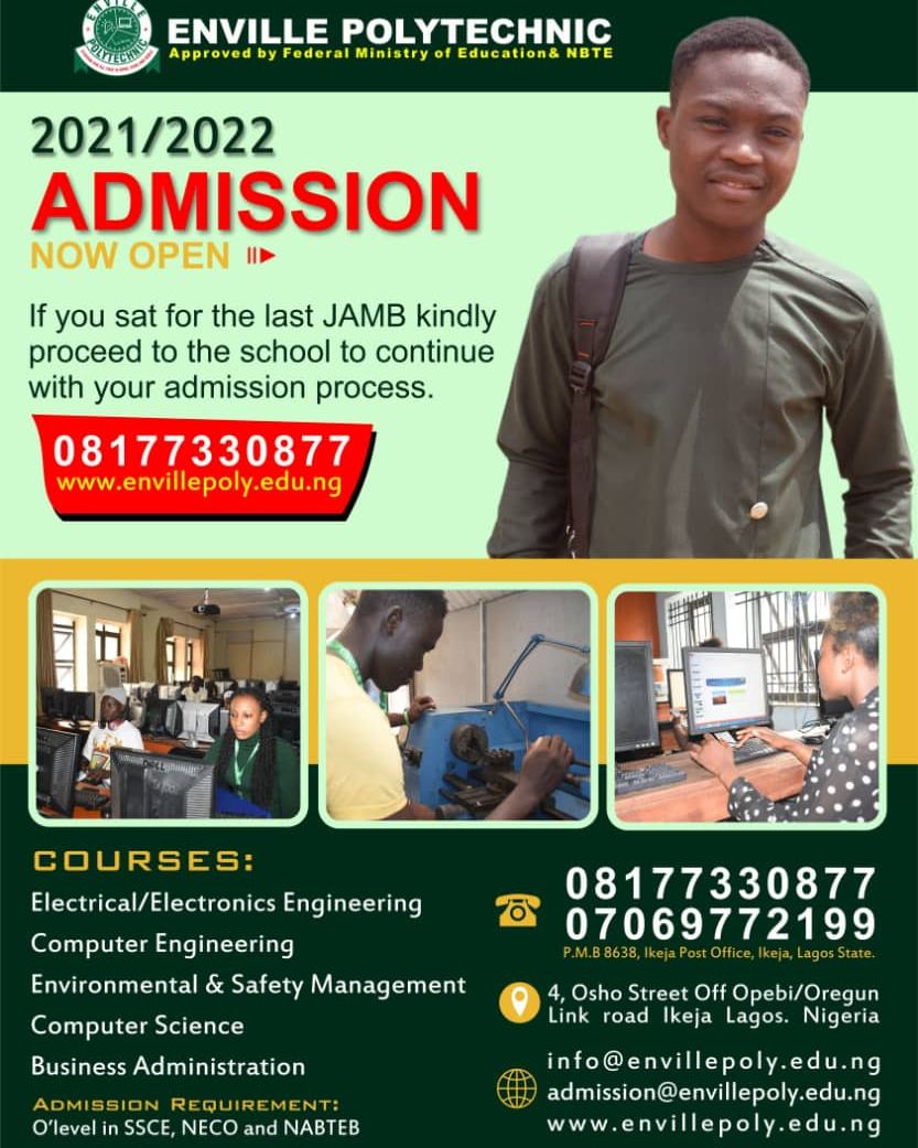 Enville Polytechnic Post UTME Form Poster