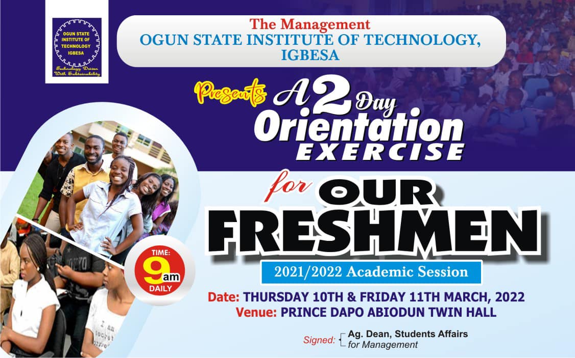OGITECH Orientation Exercise for 2021:2022 New Students