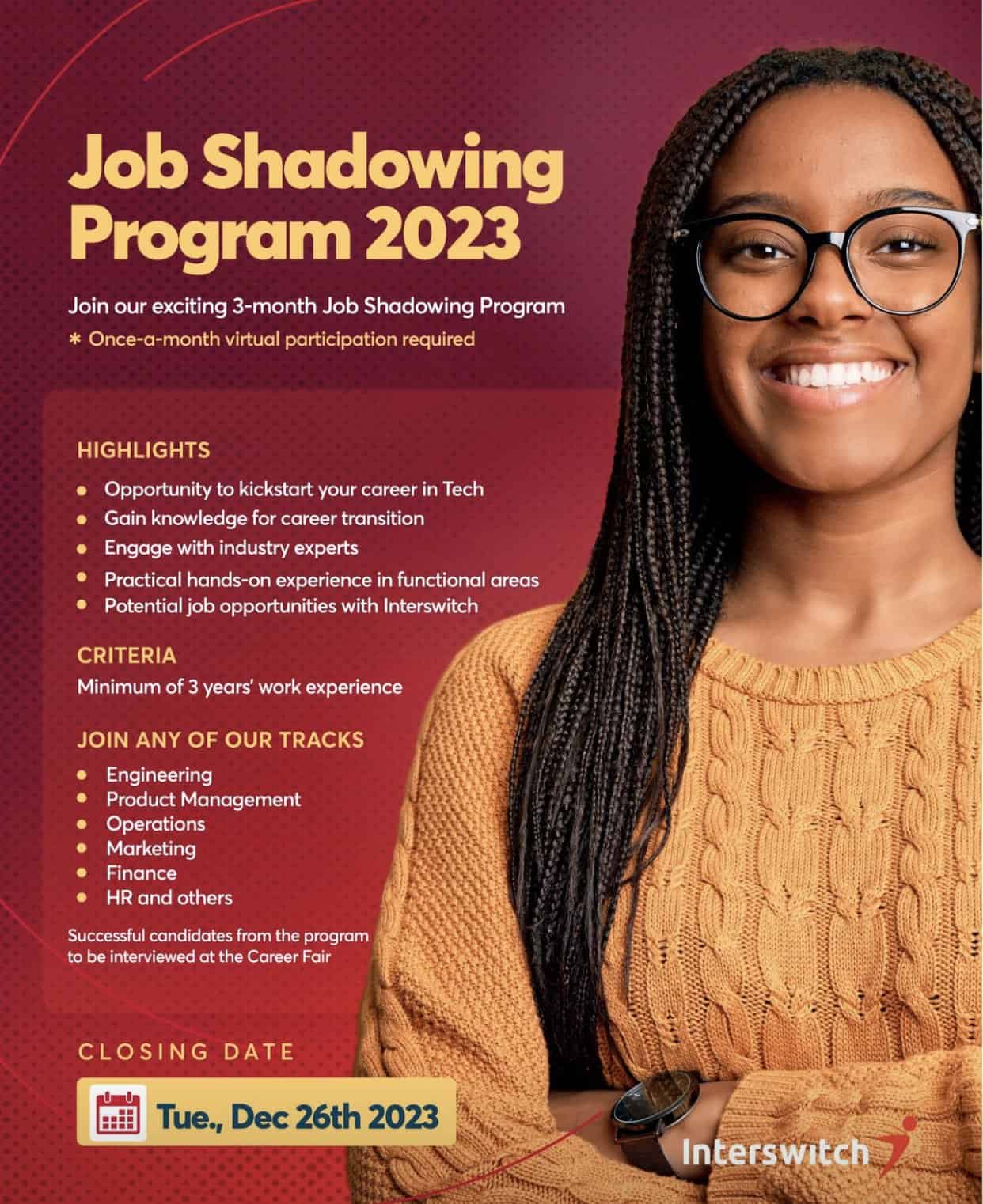 Interswitch Group Shadowing Program