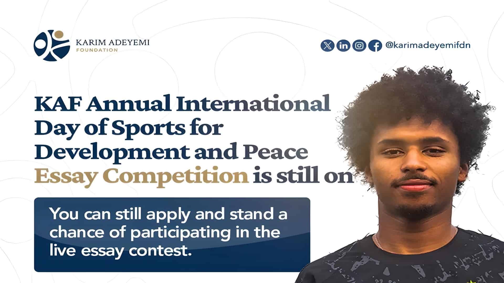 Karim Adeyemi Foundation Essay Competition