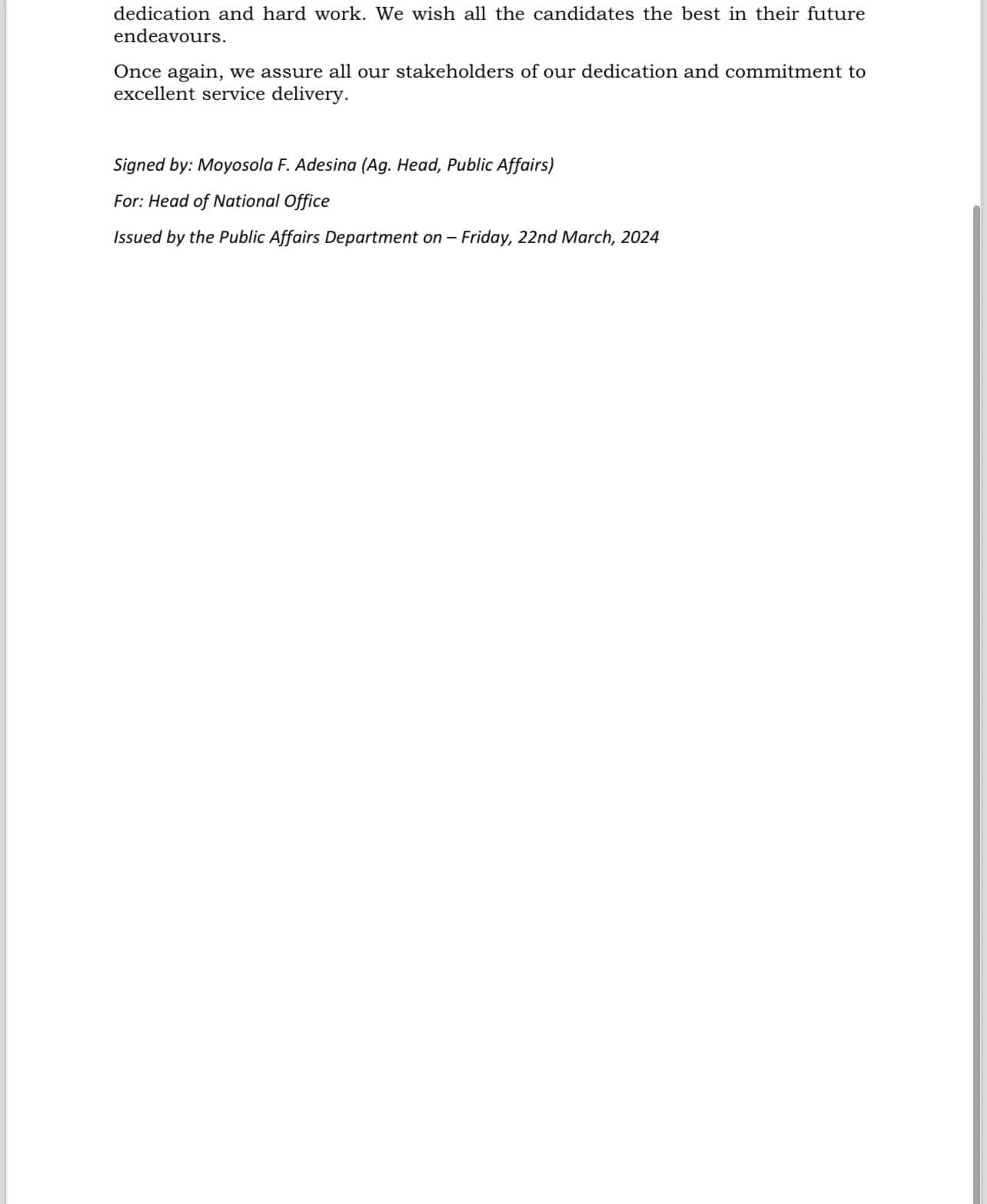 WAEC CBT Result