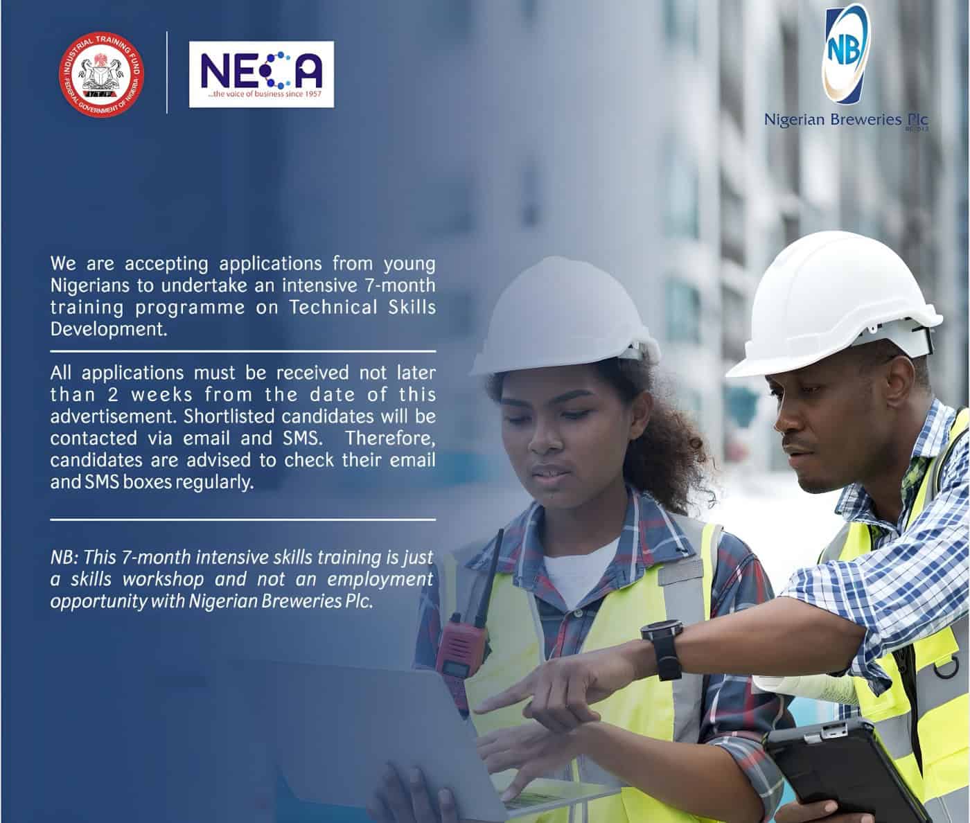 Nigerian Breweries (ITF-NECA) Technical Skills Development Programme