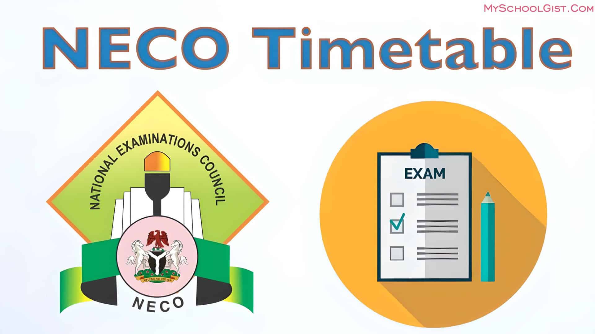 NECO Timetable 2026 for SSCE Candidates