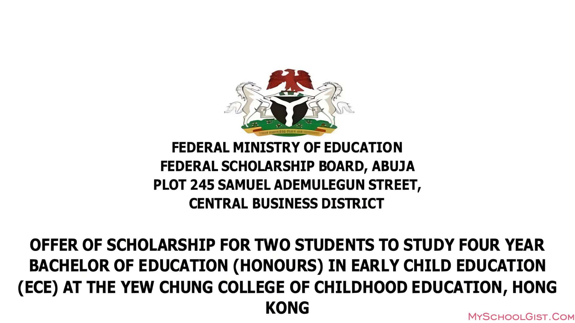 Government of Hong Kong Full-Tuition Scholarships
