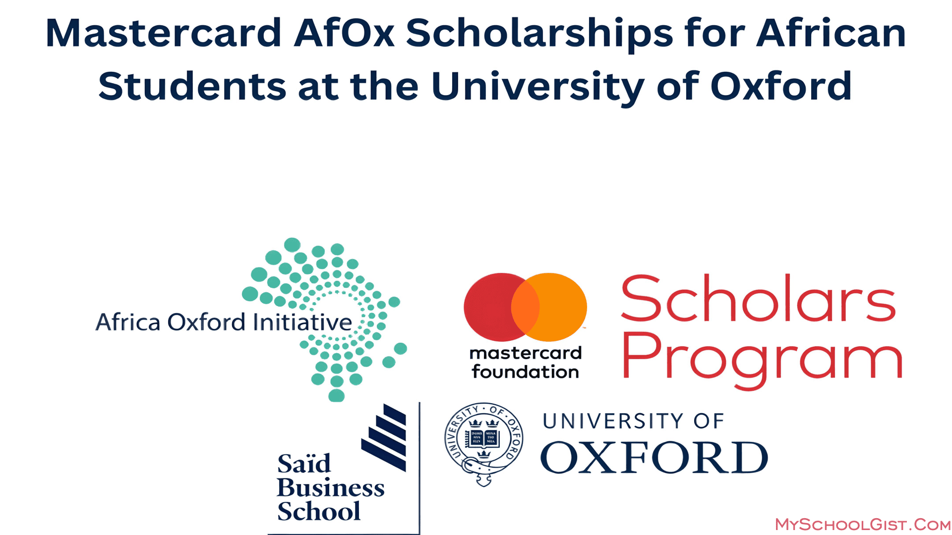 AfOx Graduate Scholarships for the 2026-2027 MBA Programme