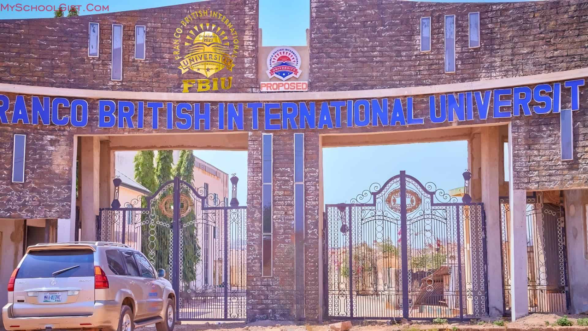 Franco-British International University Post UTME Form 2025/2026