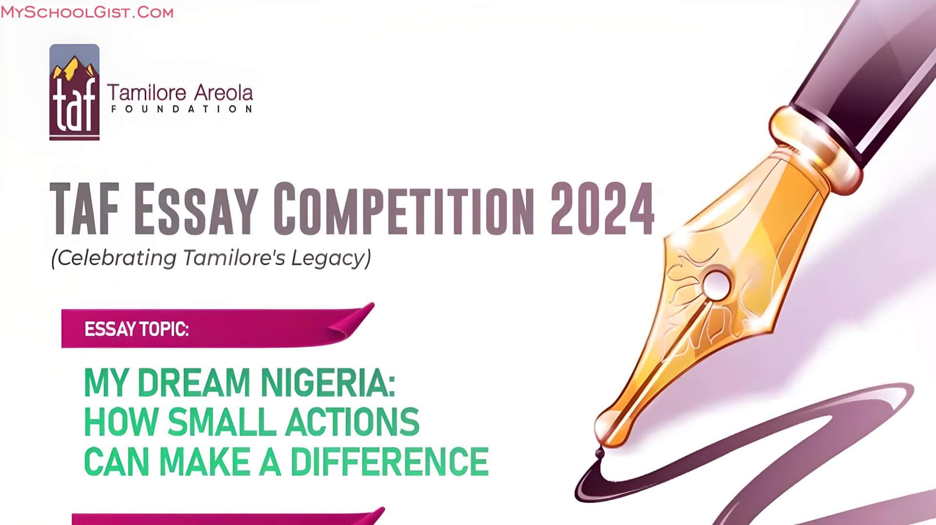 Tamilore Areola Foundation Essay Competition