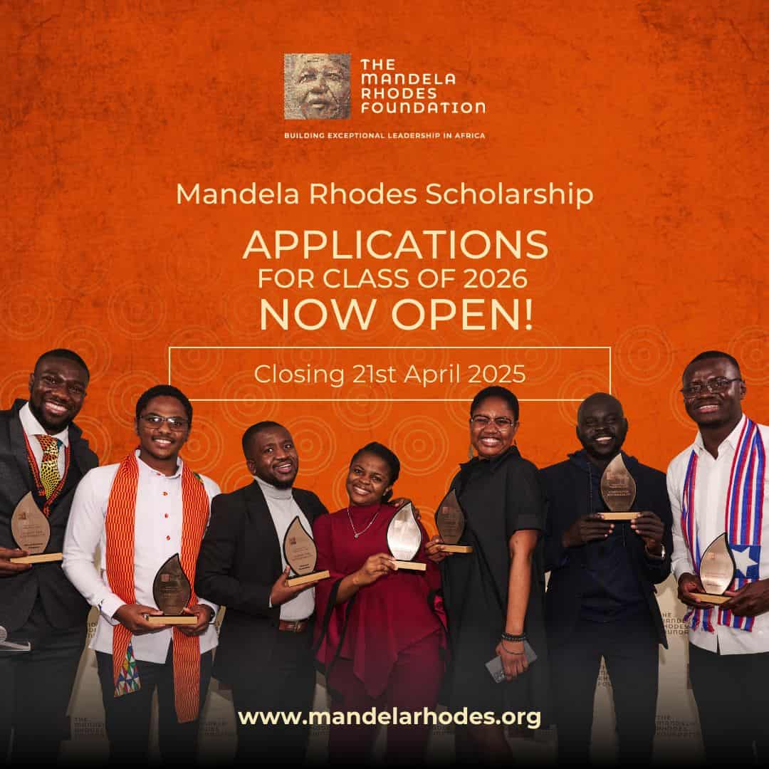 Apply for Mandela Rhodes Scholarship for Postgraduate Study in 2025
