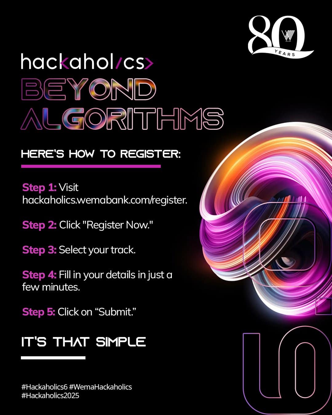Apply for WEMA Bank Hackaholics 6.0 Hackathon 2025
