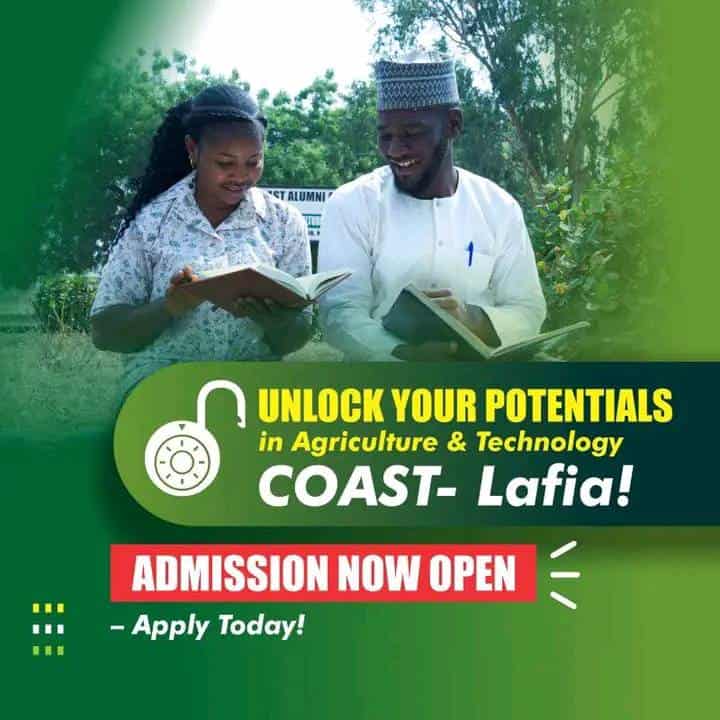 College of Agriculture, Science and Technology, Lafia (COASTLAFIA) Post UTME Form for 2025/2026 ND Admission