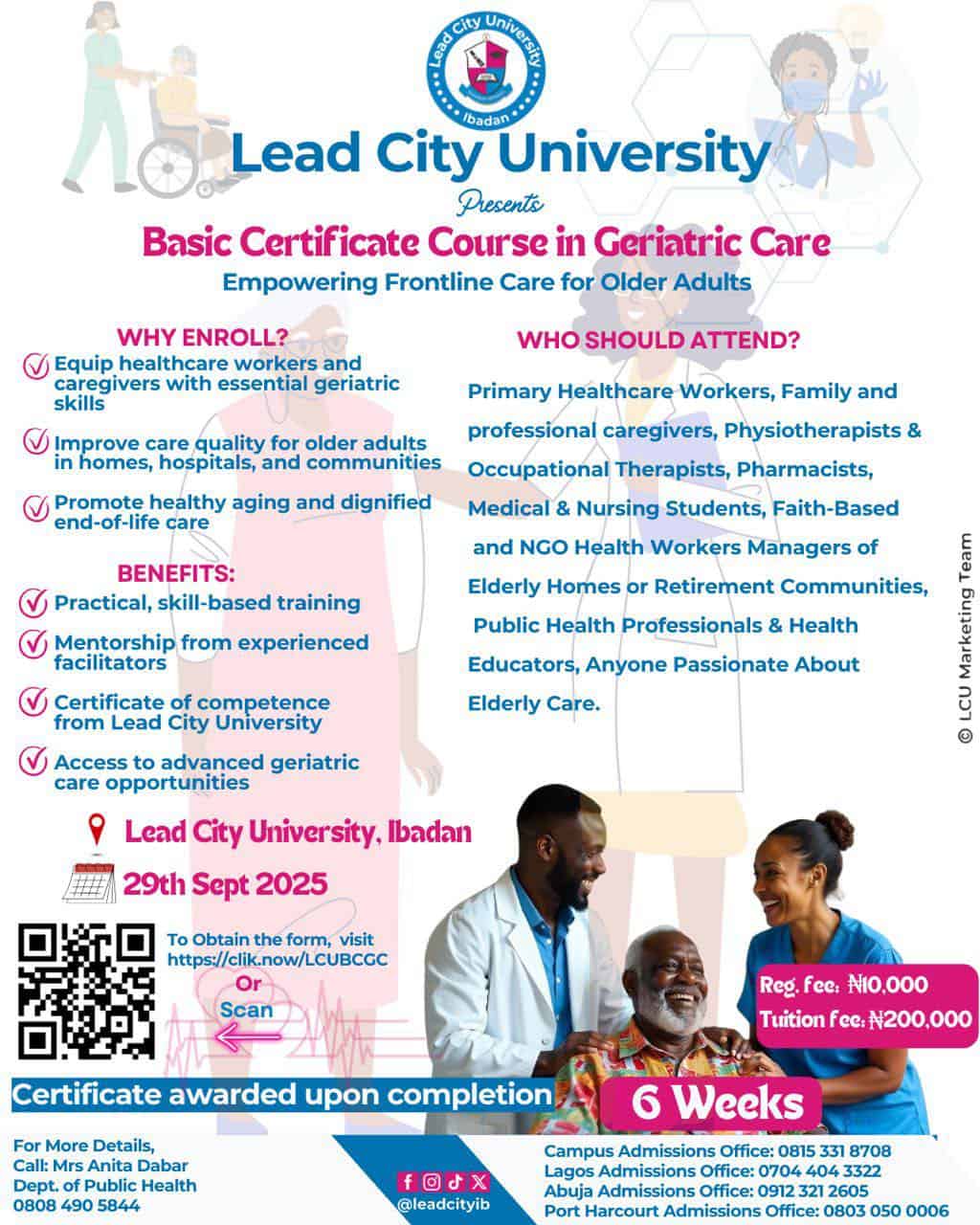 LCU Basic Certificate Course in Geriatric Care