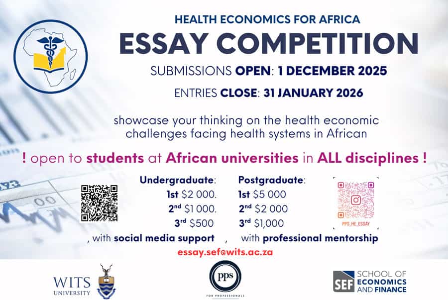 Wits/PPS "Health Economics for Africa" Essay Competition 2026