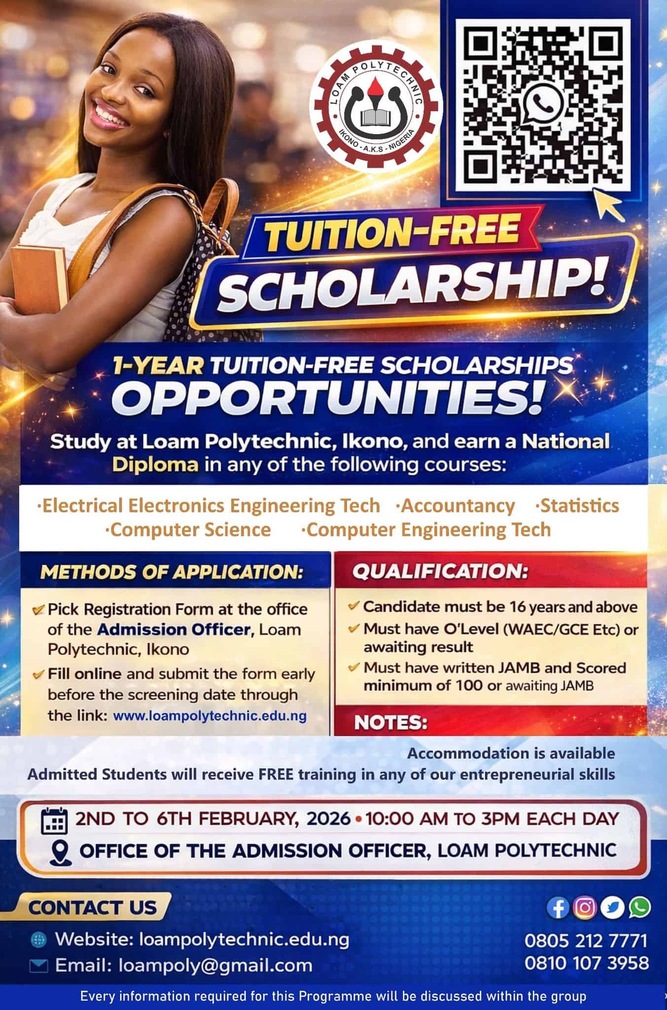 Loam Polytechnic Scholarship 2026