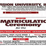 Vision University Matriculation Ceremony 2026