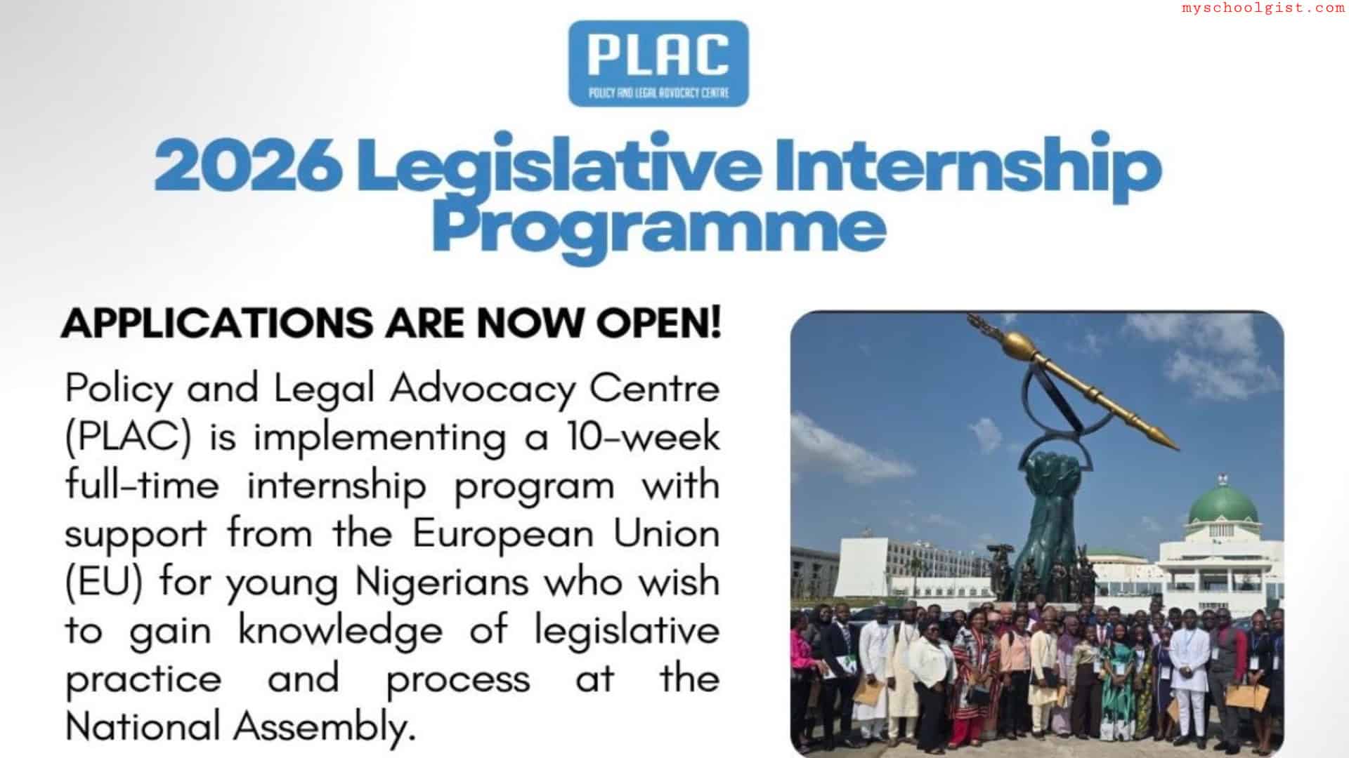 PLAC Legislative Internship Programme 2026