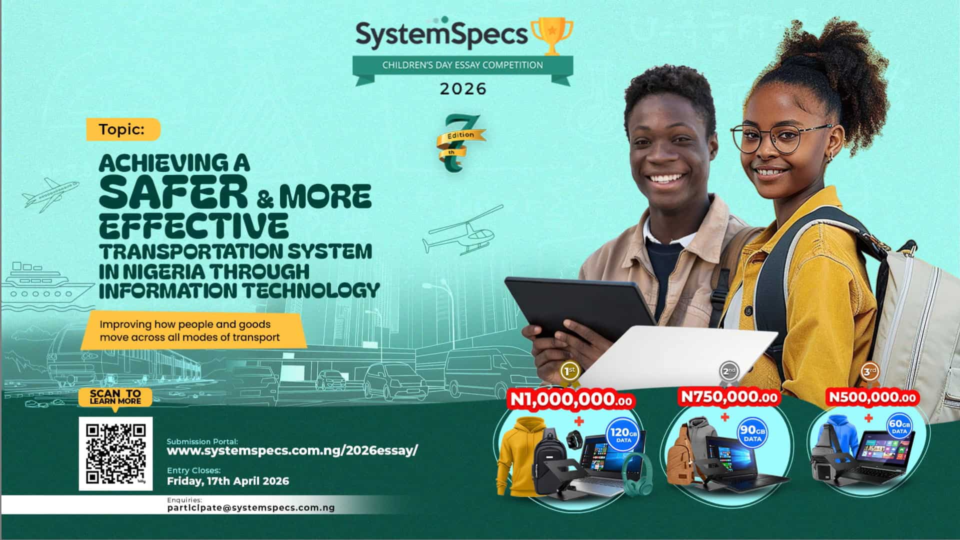 SystemSpecs Children's Day Essay Competition 2026 opens for Nigerian students
