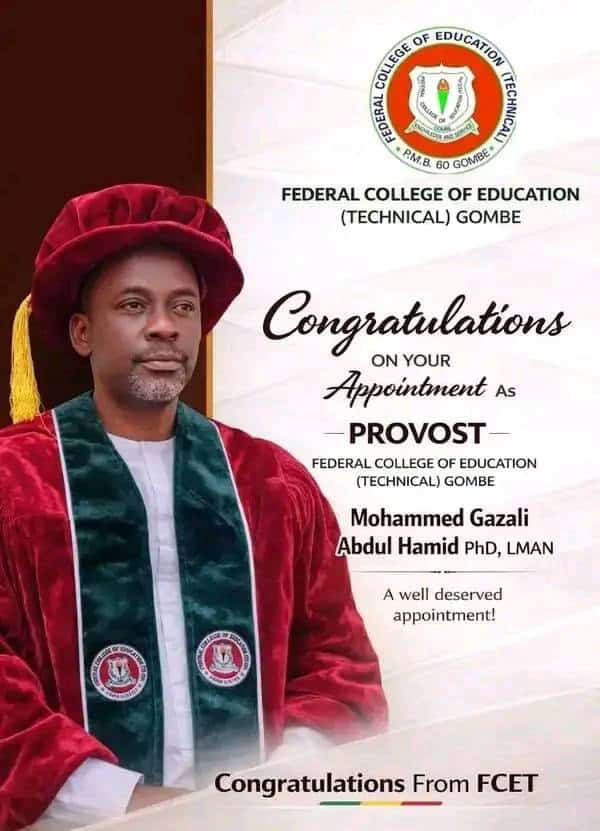 FCET Gombe appoints new Provost
