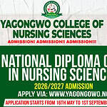 Yagongwo College of Nursing Post UTME Form 2026/2027