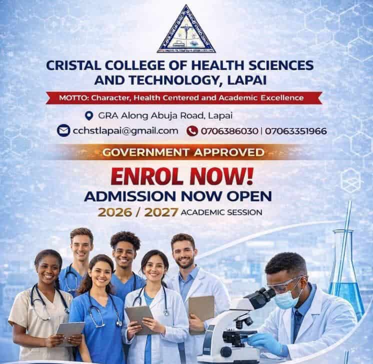 Cristal College of Health Sciences and Technology Admission Form 2025/2026