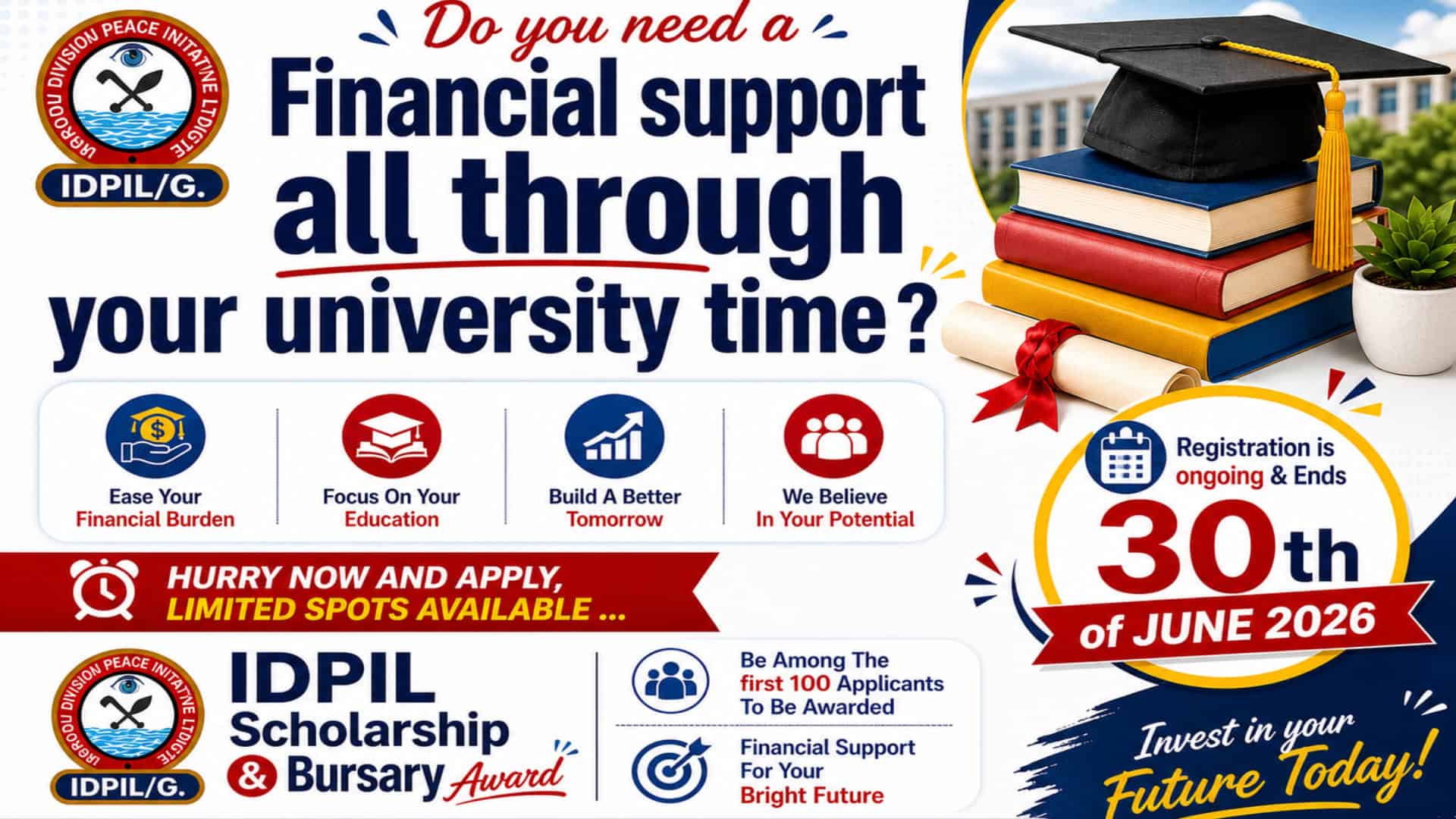 IDPIL Scholarship and Bursary Awards 2026 for Ikorodu Division Students