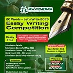 20 Words Let’s Write 2026 Essay Writing Competition for Students