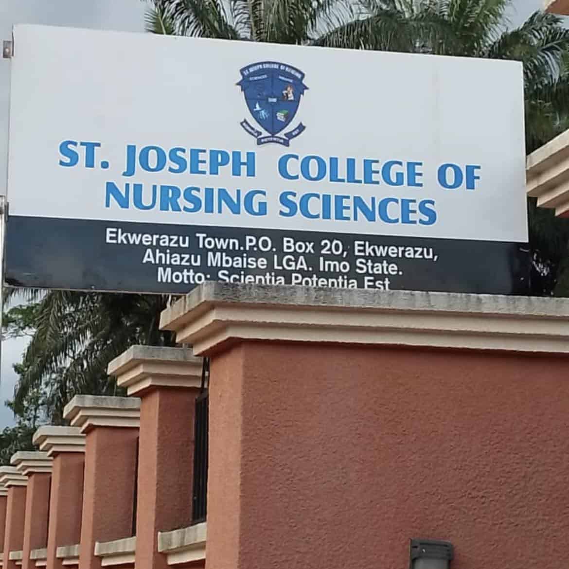 St. Joseph College of Nursing Sciences Post UTME Form for 2026/2027 ND Nursing Admission