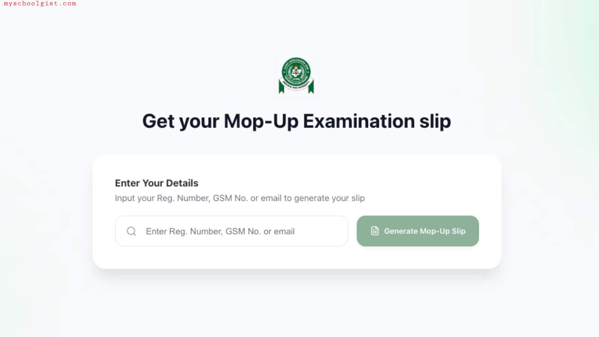 JAMB Mop-Up Slip Printing Procedure For 2026 UTME Candidates