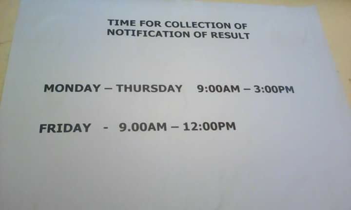 UDUSOK 2015/16 Notification of Result Schedule