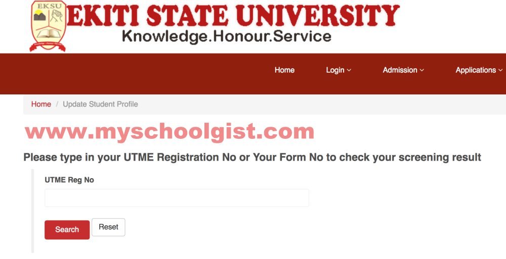 How to Check EKSU Post UTME Result