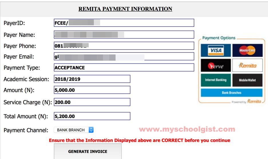 FCE Eha-Amufu Admission Acceptance fee