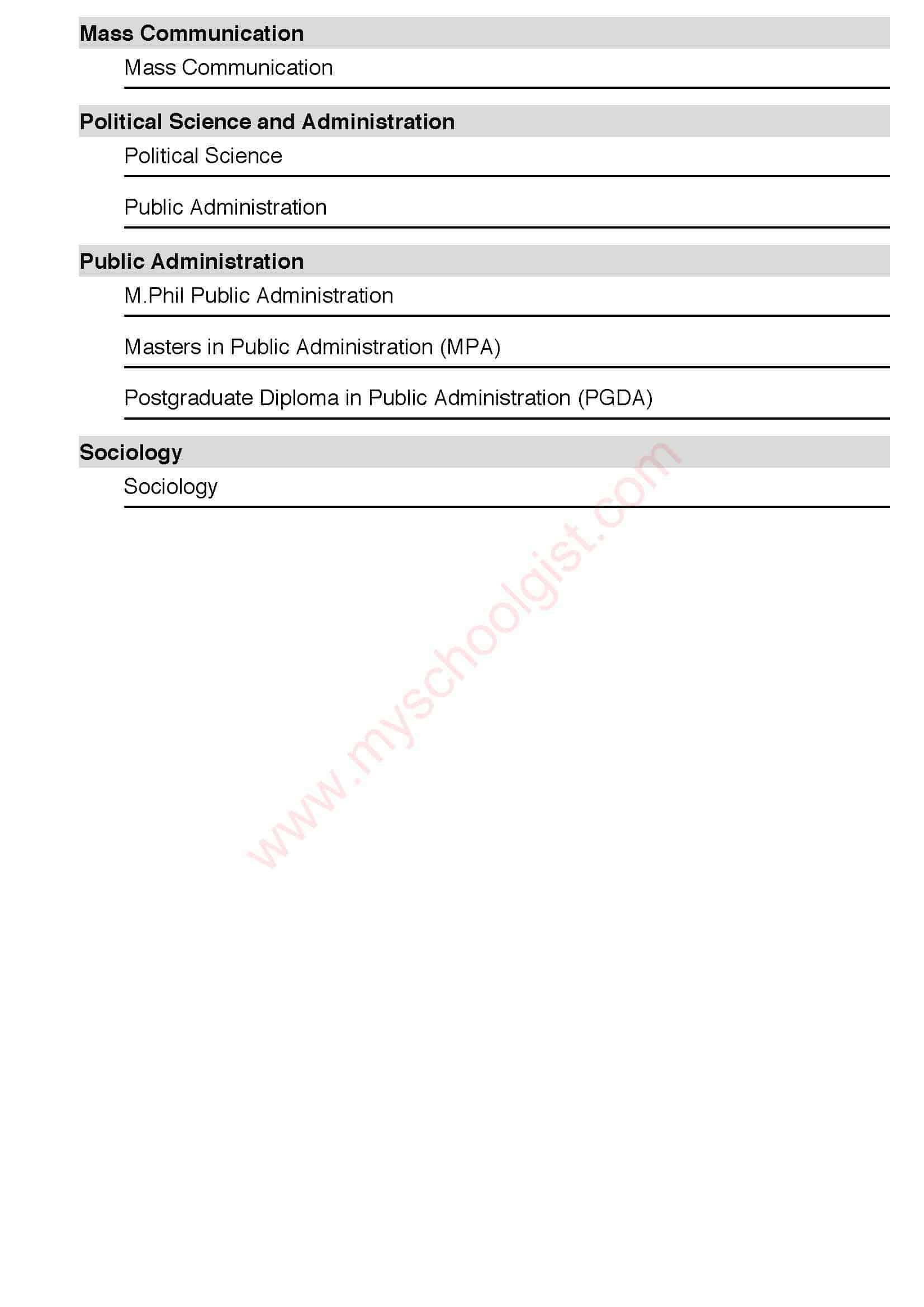 ADSU Postgraduate Courses