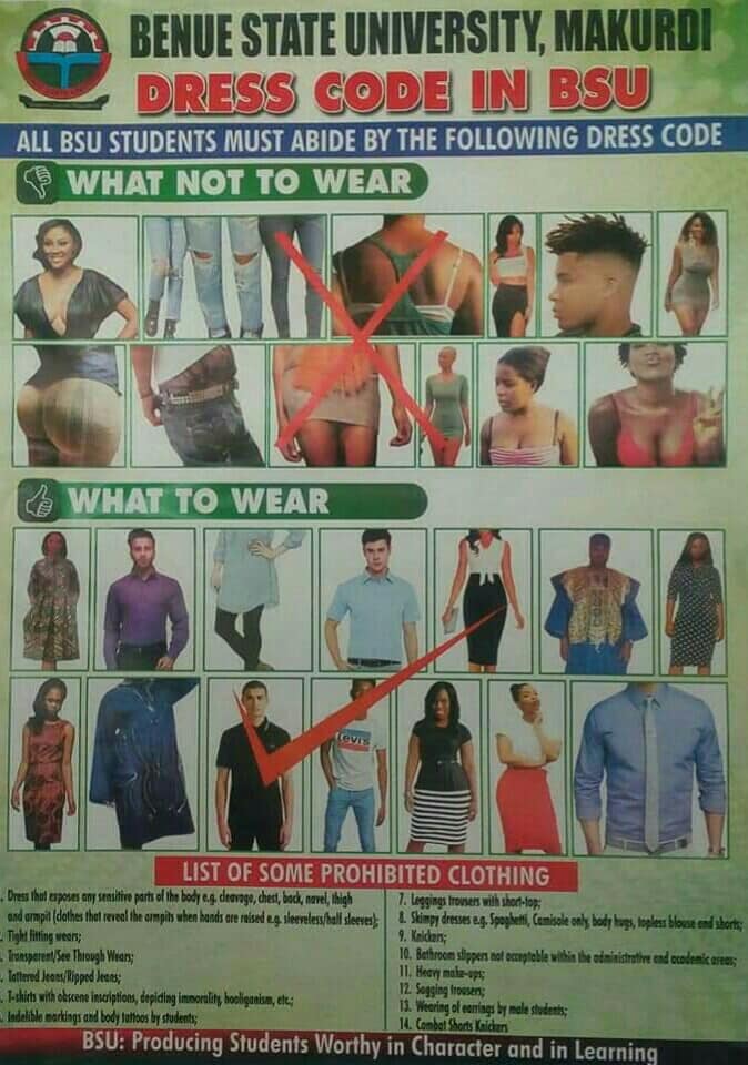 Benue State University (BSU) Dress Code