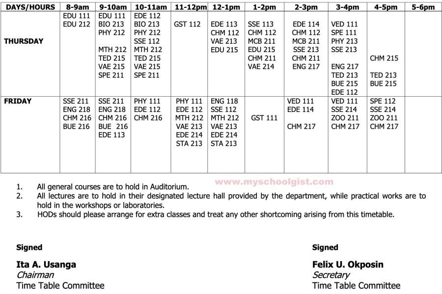 AKSCOE Lecture Timetable