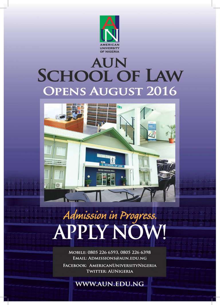 american-university-of-nigeria-school-of-law-admission-form-is-out-2016-17