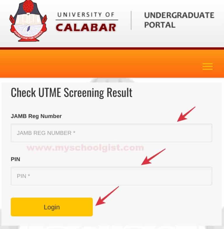 How to Check UNICAL Post UTME Result 2023/2024 • MySchoolGist