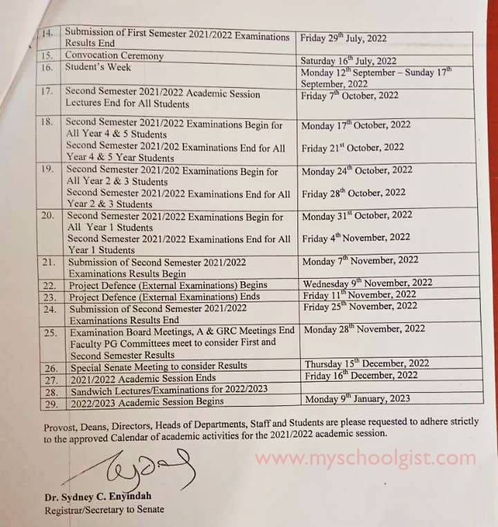 RSU Academic Calendar For 2021 2022 Session MySchoolGist