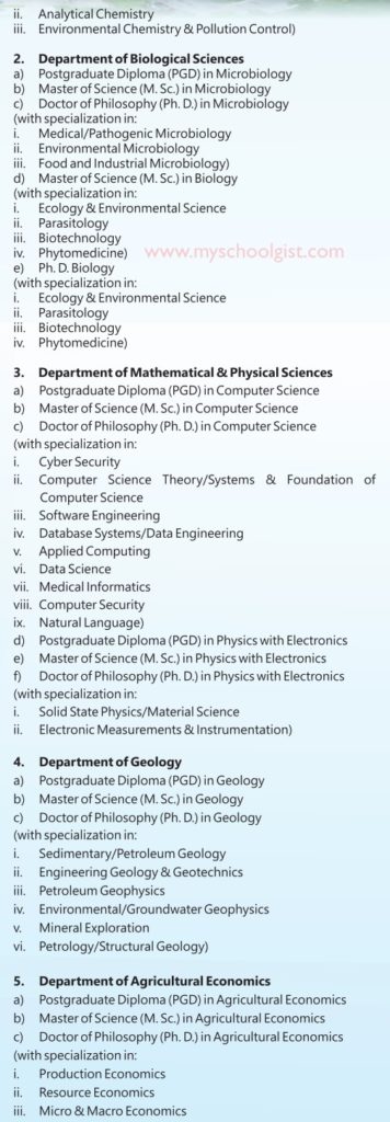 Afe Babalola University (ABUAD) Postgraduate Courses • MySchoolGist