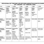 University of Ilorin (UNILORIN) CBT Timetable for 2025/2026 Harmattan Semester Examination