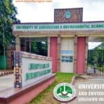 University of Agriculture and Environmental Sciences (UAES) Post UTME/Direct Entry Form for 2025/2026 Undergraduate Admission