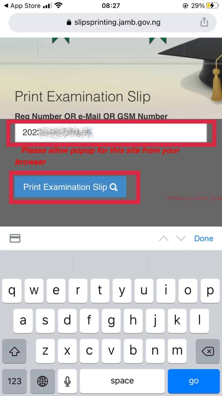 How To Reprint JAMB UTME Exam Slip 2023 On Phone & PC • MySchoolGist