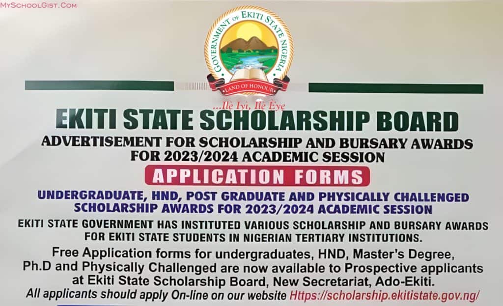 Ekiti State Scholarship And Bursary Awards 2023 2024 Apply Now