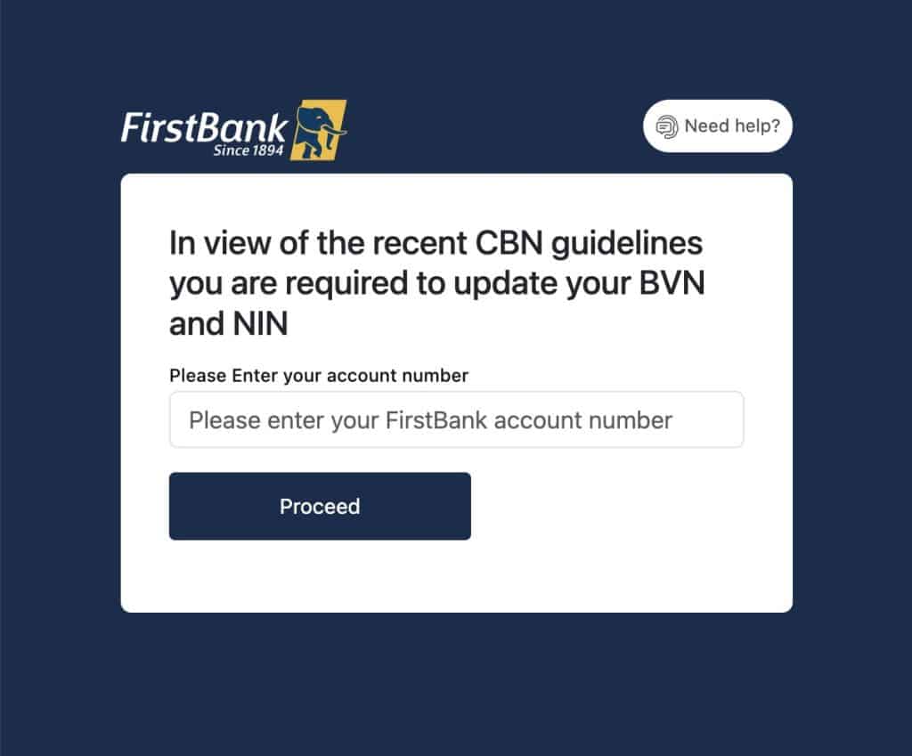 how to link nin and bvn to first bank account online