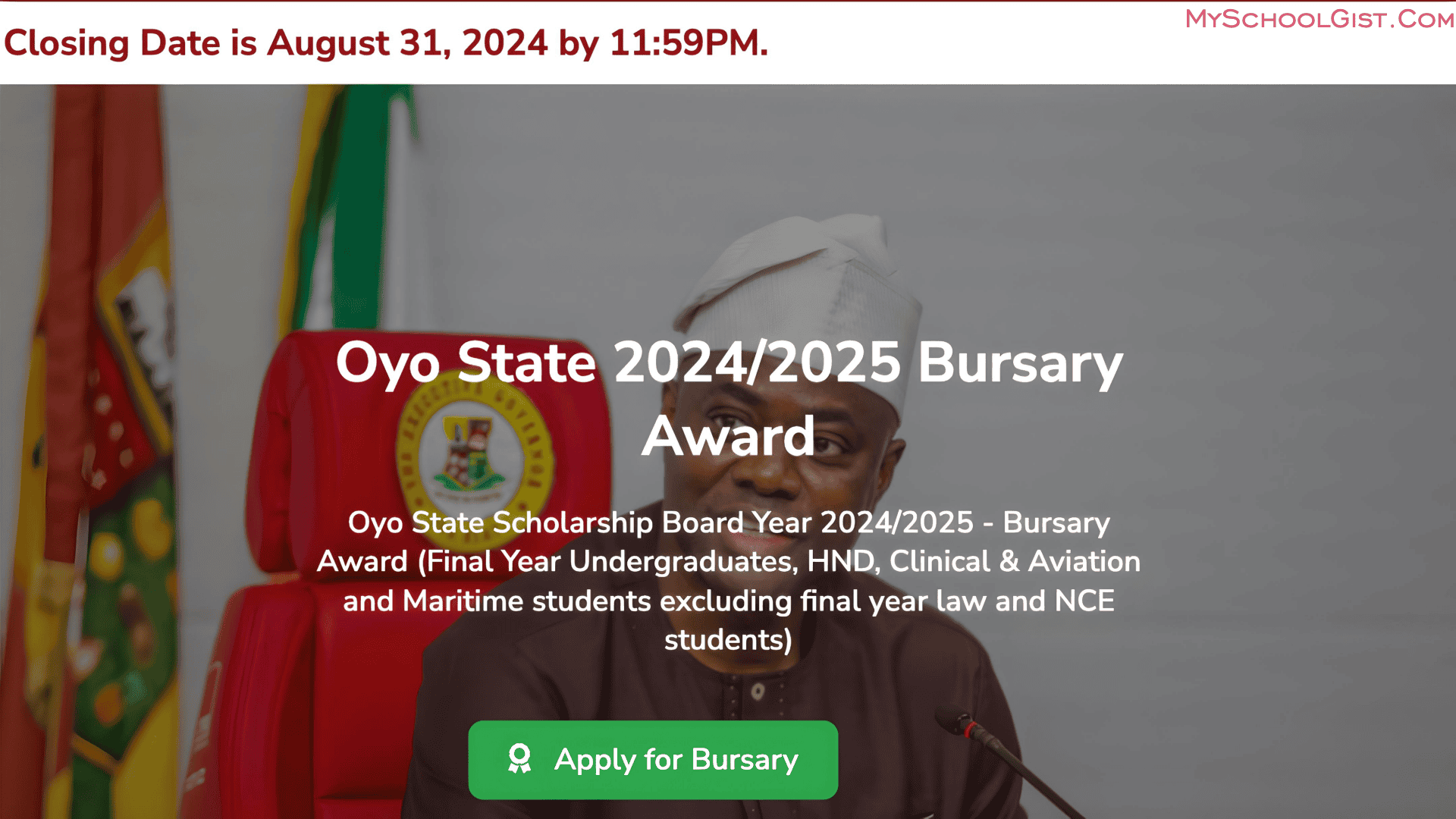 Oyo State Bursary Award 