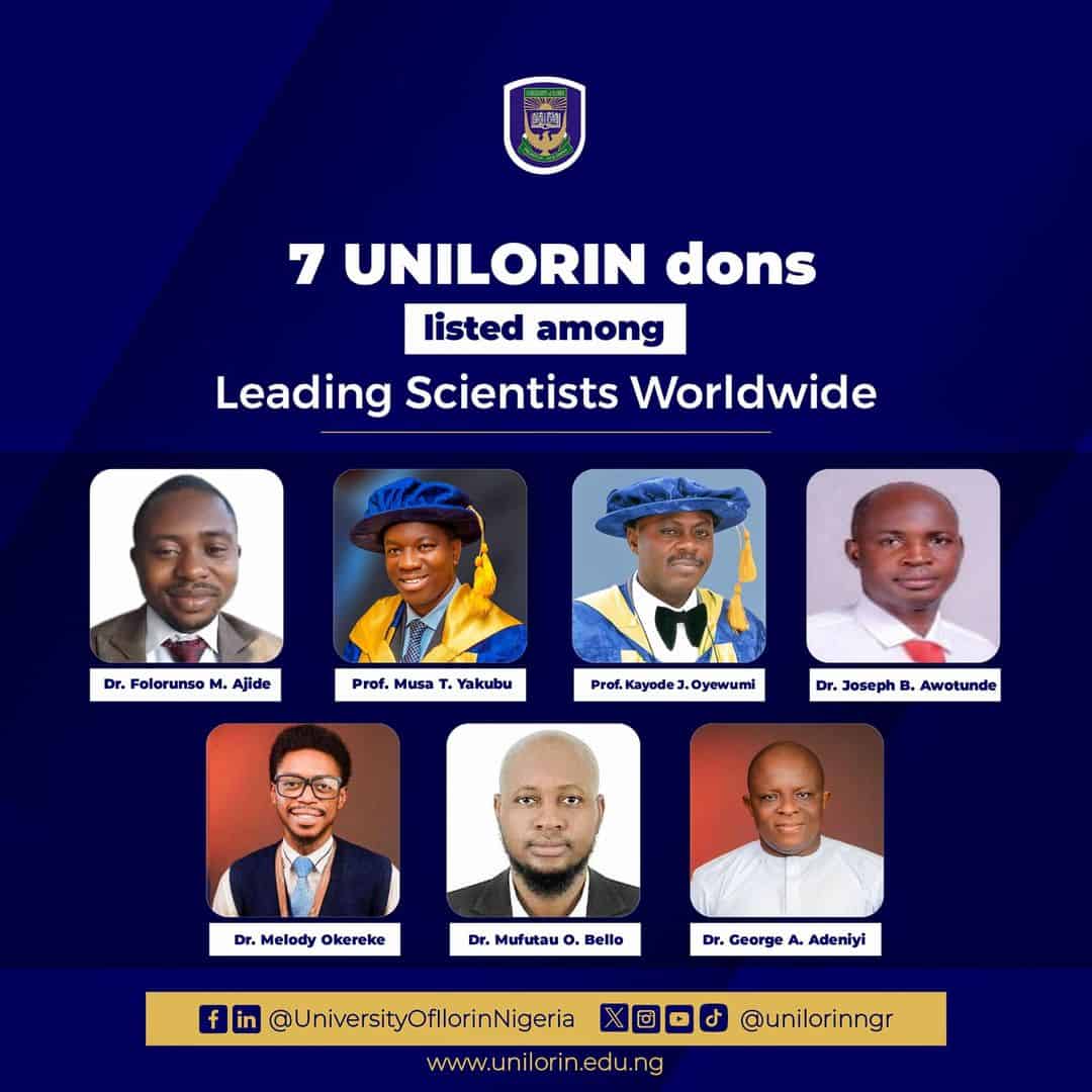 7 UNILORIN Don Ranked Among Top 2% Scientists