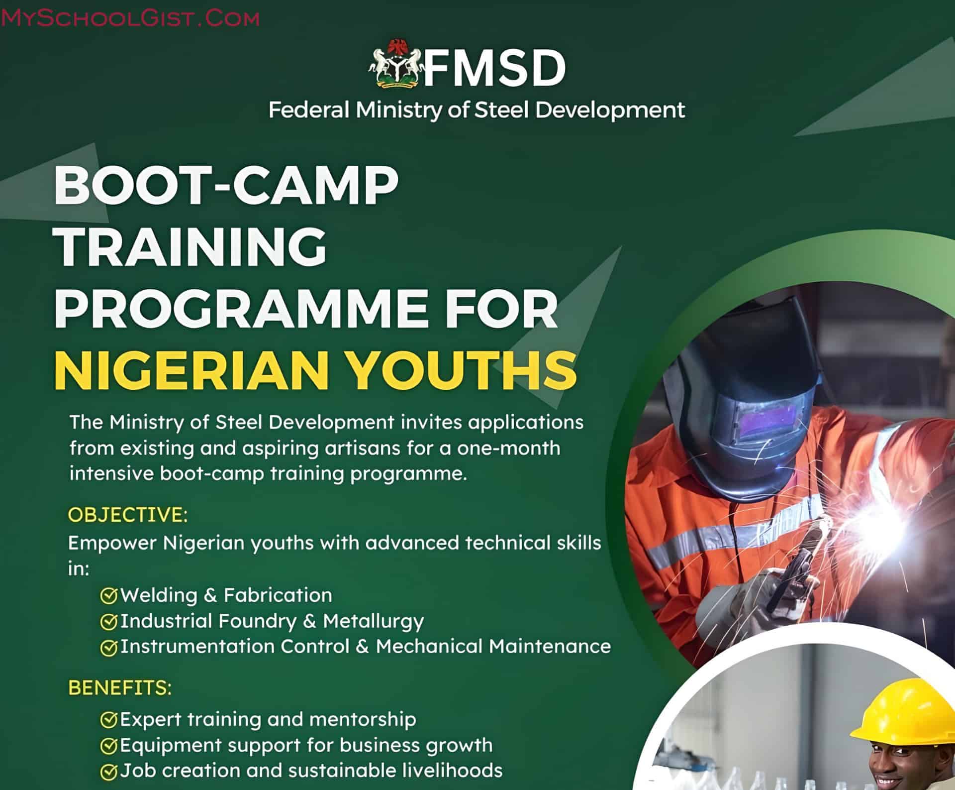 Ministry of Steel Development Boot-Camp Training Programme for Nigerian Youths