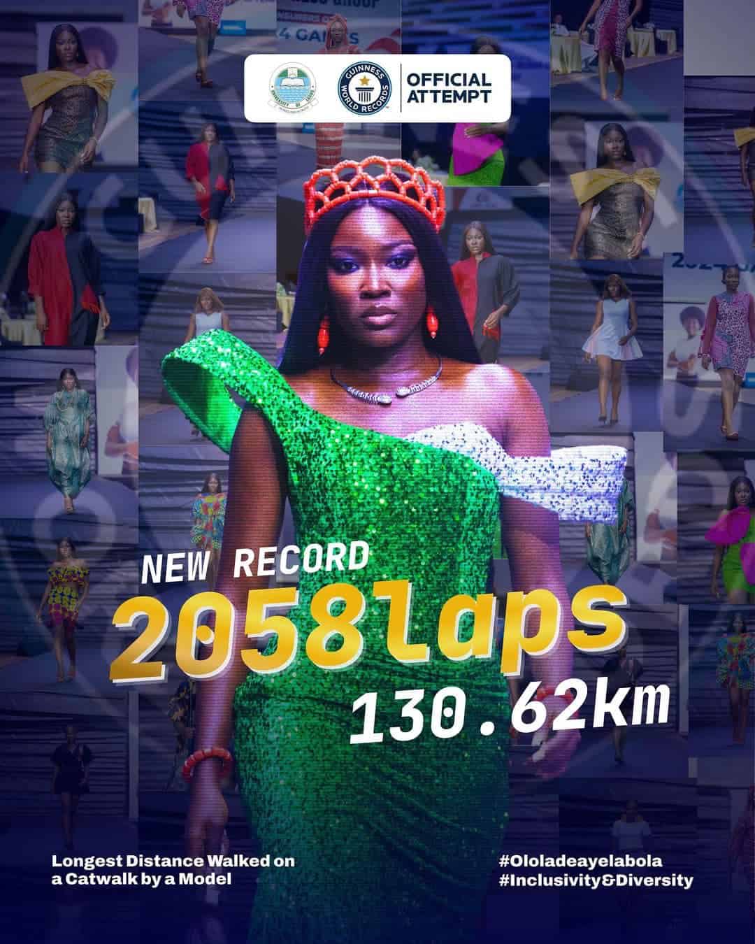 UNILAG Student Completes 130km Catwalk