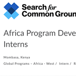 Search for Common Ground Africa Internship – Apply Now